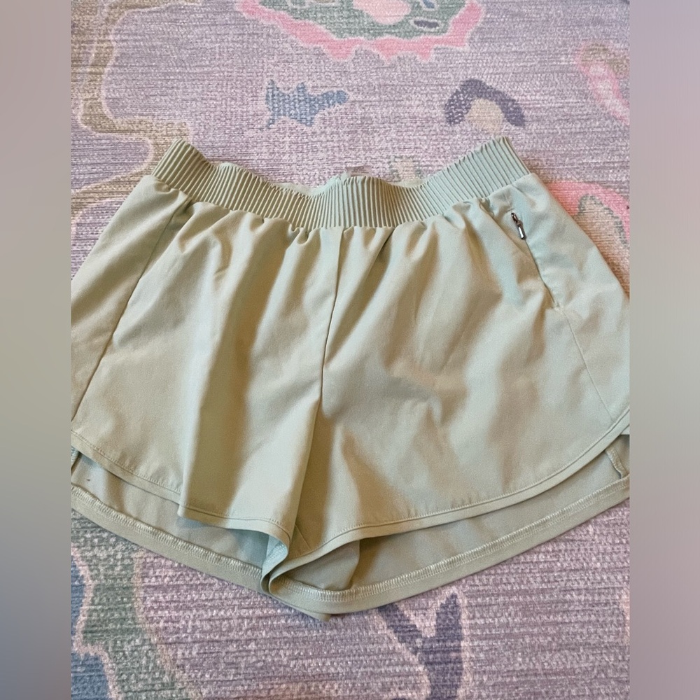 Mint green athletic shorts